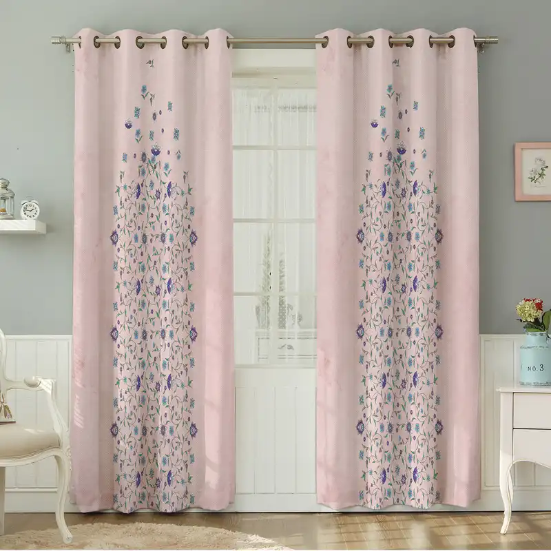پرده نیروانا طرح سنتی  مدل مخمل کد 8543 سایز 140×280 سانتی متر