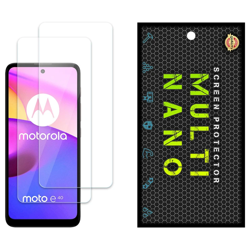 محافظ صفحه نمایش مولتی نانو مدل X-S2N مناسب برای گوشی موبایل موتورولا Moto E40 بسته دو عددی