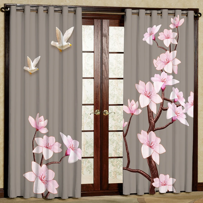 پرده مدل شکوفه هازان پانچی کد 4298 سایز 140x200 سانتی متر