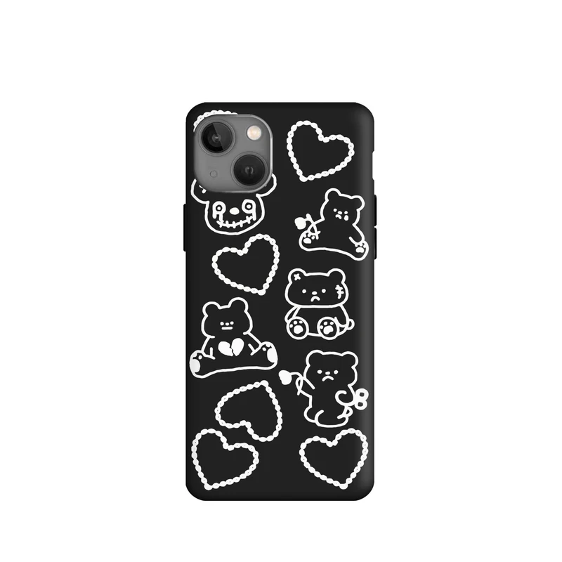 کاور قاب گارد طرح خرس و قلب کد f6295 مناسب برای گوشی موبایل اپل iphone 14