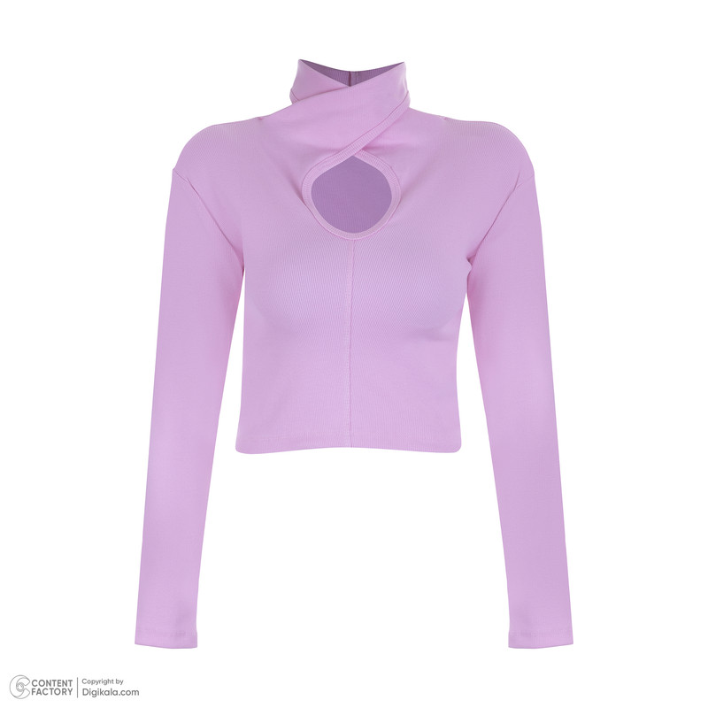 بلوز آستین بلند زنانه پپا مدل Choker رنگ صورتی