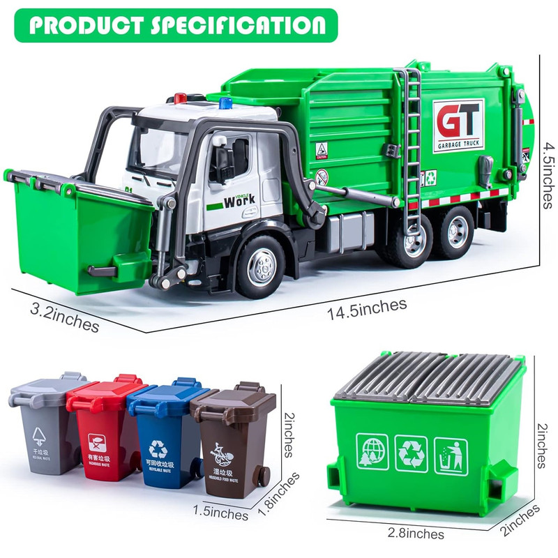 ماشین بازی مدل کامیون حمل زباله