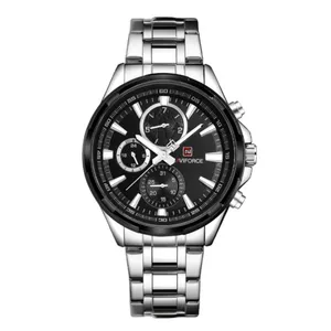 ساعت مچی عقربه‌ای مردانه نیوی فورس مدل چهار موتوره فول تایم کد NF9089-SB