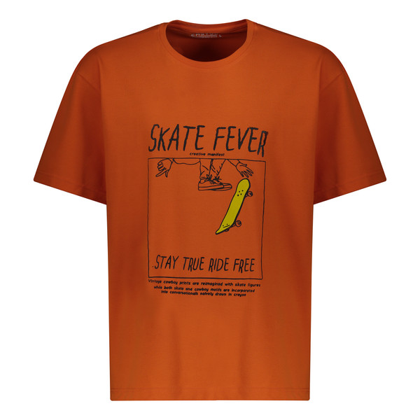 تی شرت آستین کوتاه مردانه ایزی دو مدل 993011 رنگ نارنجی