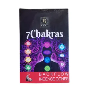 عود رامو مدل آبشاری طرح 7Chakras بسته 10 عددی