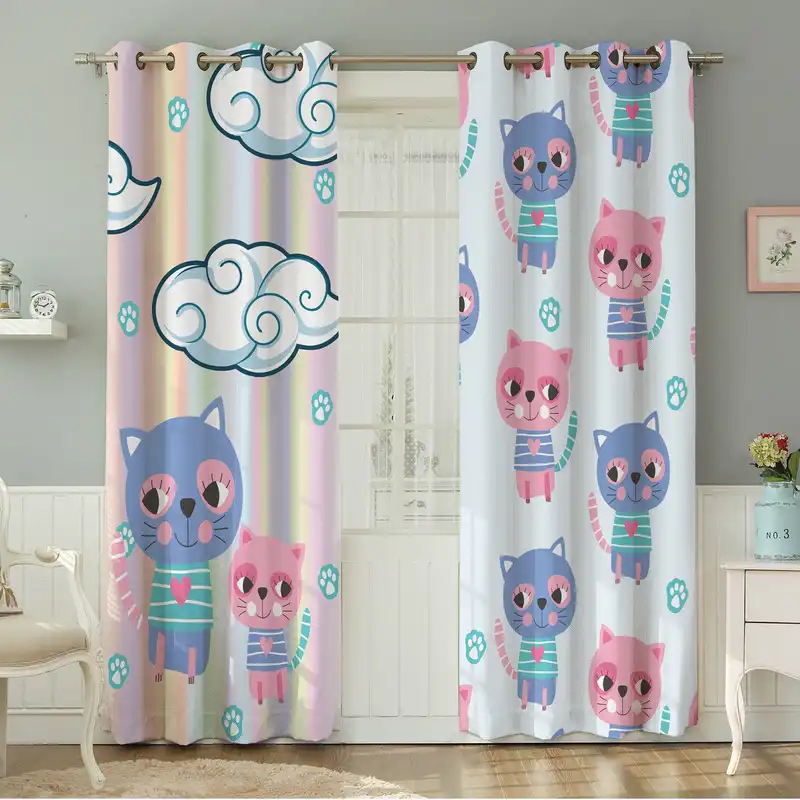 پرده نیروانا طرح کودک  مدل مخمل کد 8084 سایز 140×280 سانتی متر