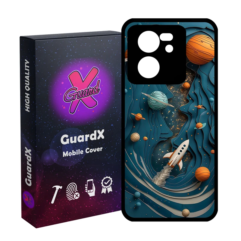 کاور گارد ایکس طرح فضا مدل  Glass10750 مناسب برای گوشی موبایل شیائومی 13T/13T Pro/Redmi K60 Ultra