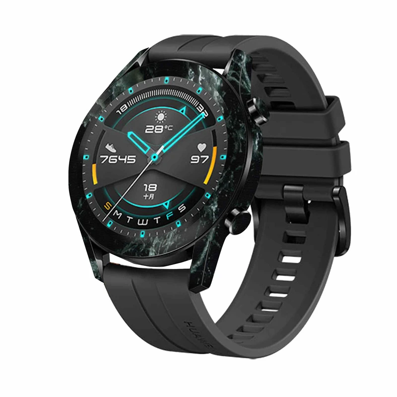 برچسب ماهوت طرح Graphite-Green-Marble مناسب برای ساعت هوشمند هوآوی Watch GT2
