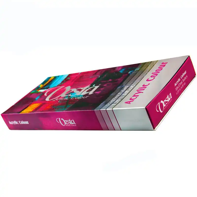 رنگ اکریلیک 10 رنگ وستا مدل NB22 حجم 37 میلی لیتر