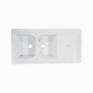 سینک ظرفشویی گرانیت روکار دو لگنه مدل ۱۰۲