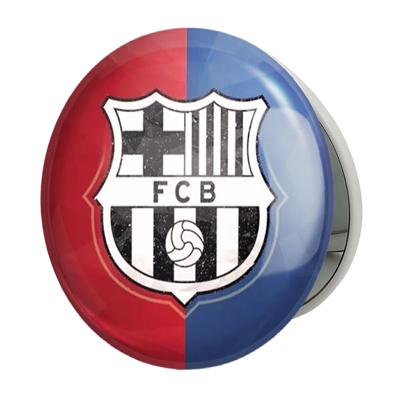 آینه جیبی خندالو طرح باشگاه بارسلونا FC Barcelona مدل تاشو کد 2073 