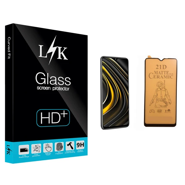 محافظ صفحه نمایش سرامیکی ال کی مدل Hard glass مناسب برای گوشی موبایل شیائومی Poco M3