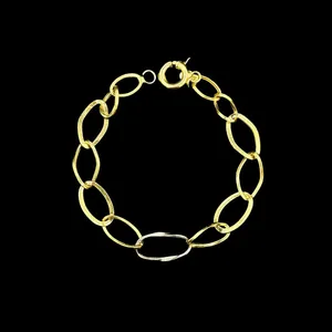 دستبند طلا کم اجرت 18 عیار زنانه ناریا مدل کلاسیک کد J5-4