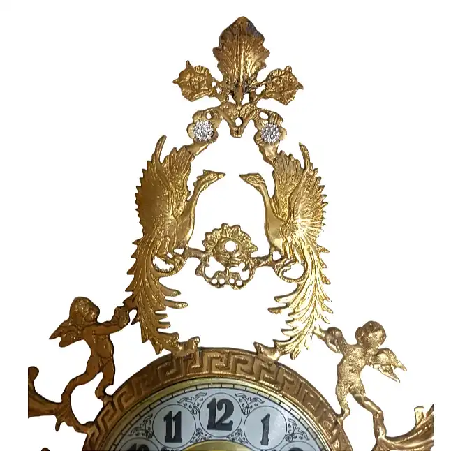 ساعت دیواری برنجی مدل سیمرغ کد H-1219