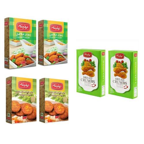 پودر جوجه سوخاری و کتلت و فلافل ترخینه -700 گرم مجموعه 6 عددی