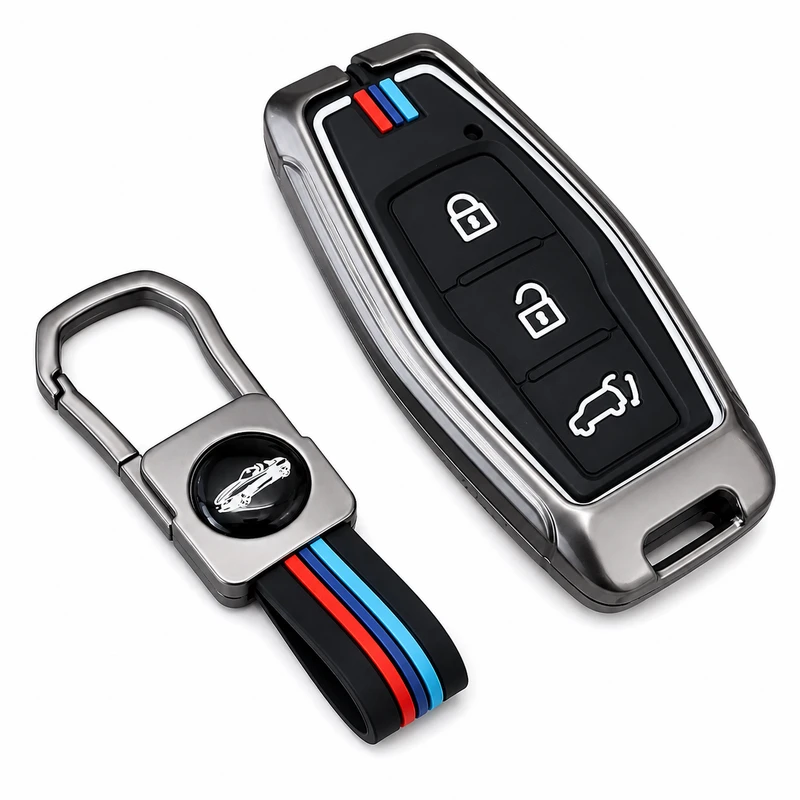 کاور ریموت و سوئیچ خودرو چیکال طرح فلزی کد P-1187 مناسب برای میتسوبیشی اوتلندر