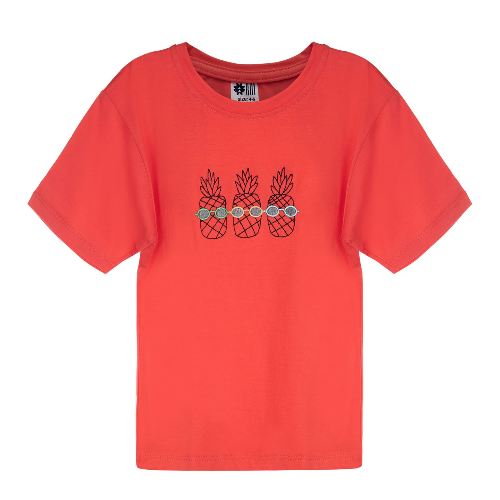 تی شرت آستین کوتاه دخترانه مادر مدل pineapple رنگ گلبهی -  - 1