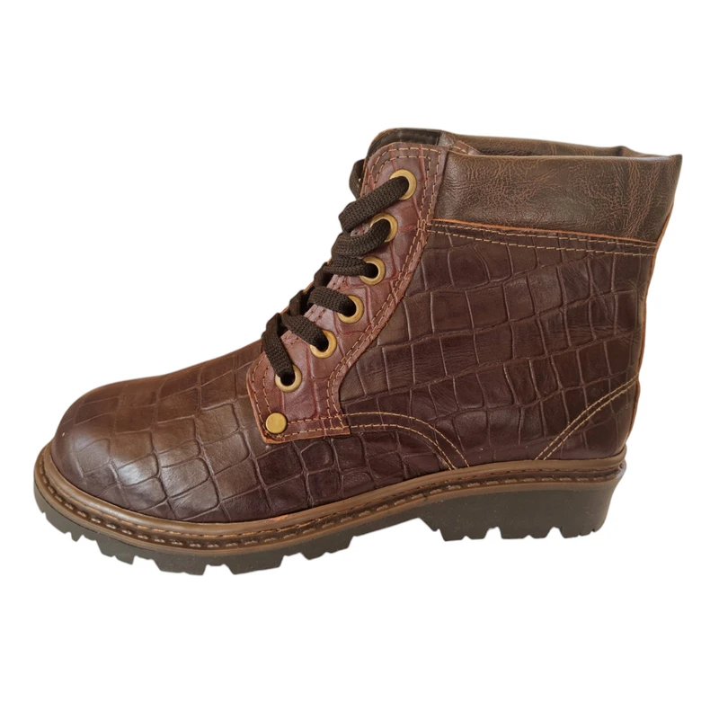 نیم بوت مردانه مدل دست دوز طرح کروکدیل