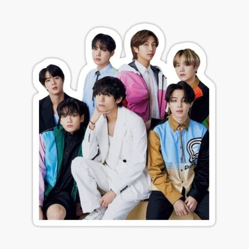 استیکر لپ تاپ طرح گروه bts کد 80