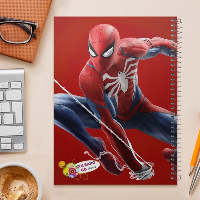 دفتر مشق 80 برگ گلبرگ طرح مرد عنکبوتی کد 920