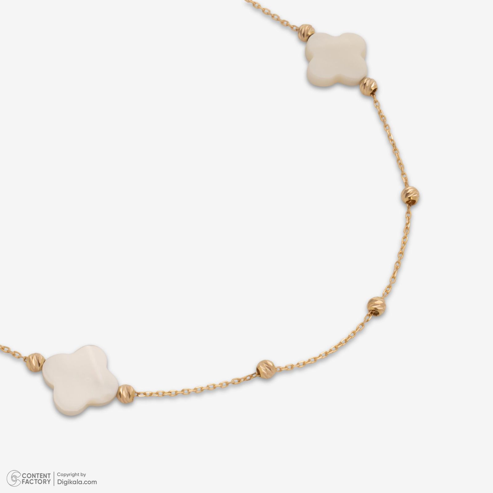 گردنبند طلا 18 عیار زنانه با زنجیر البرنادو حافا گلد مدل ونکلیف کد n007 -  - 4