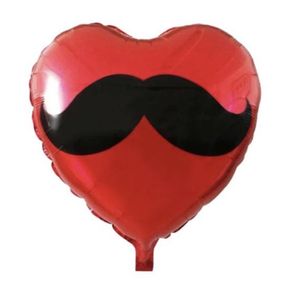 نقد و بررسی بادکنک فویلی مدل قلب Heart And Mustache کد 6699 توسط خریداران