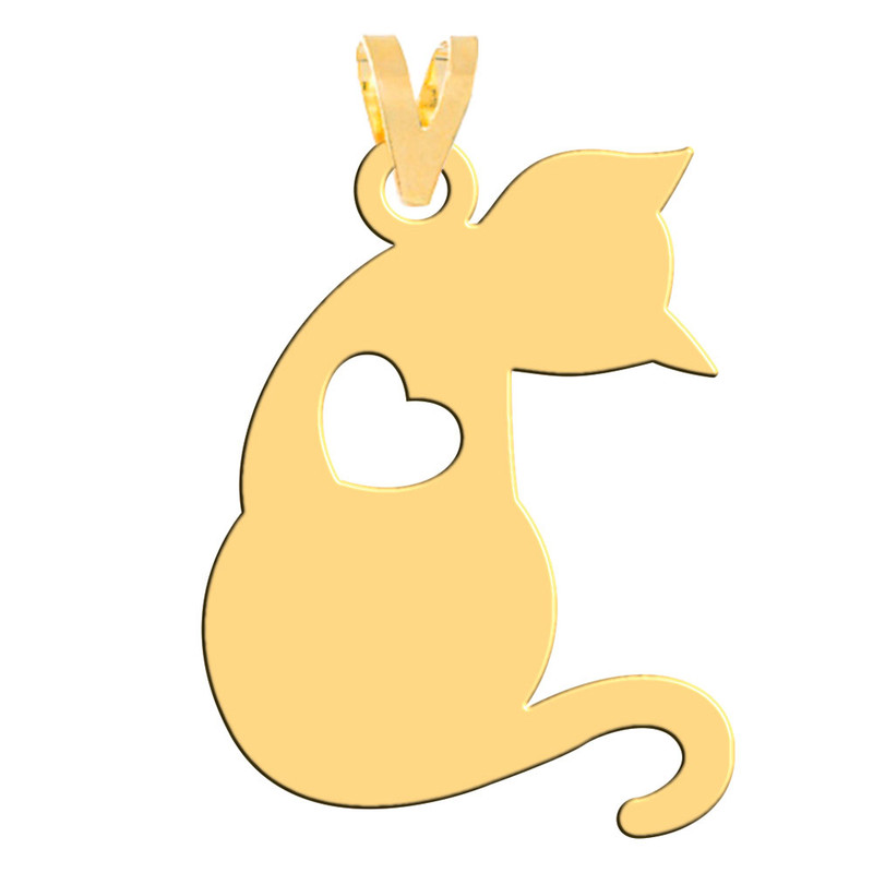 آویز گردنبند طلا 18 عیار زنانه فرشته طرح گربه مدل WNL-000428