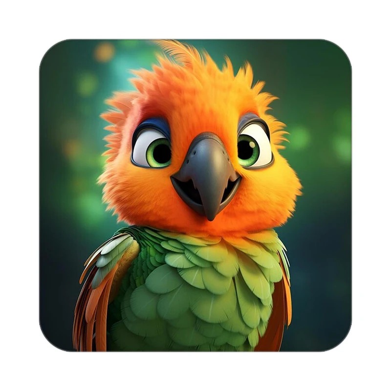 زیر لیوانی کاکتی طرح حیوانات رنگی مدل mp26080