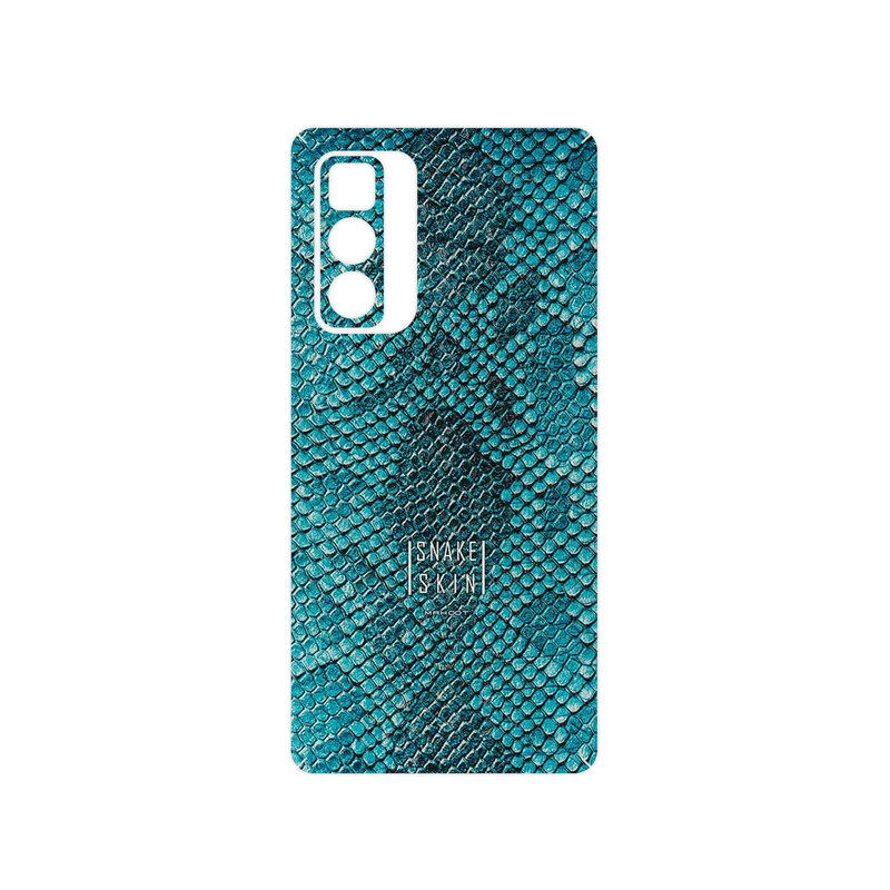 برچسب پوششی ماهوت مدل Blue Snake Skin مناسب برای گوشی موبایل موتورولا Edge 20 Pro