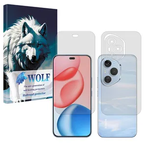 Wolf Tough model transparent screen protector suitable for Honor 400 Pro mobile phone along with the back protector