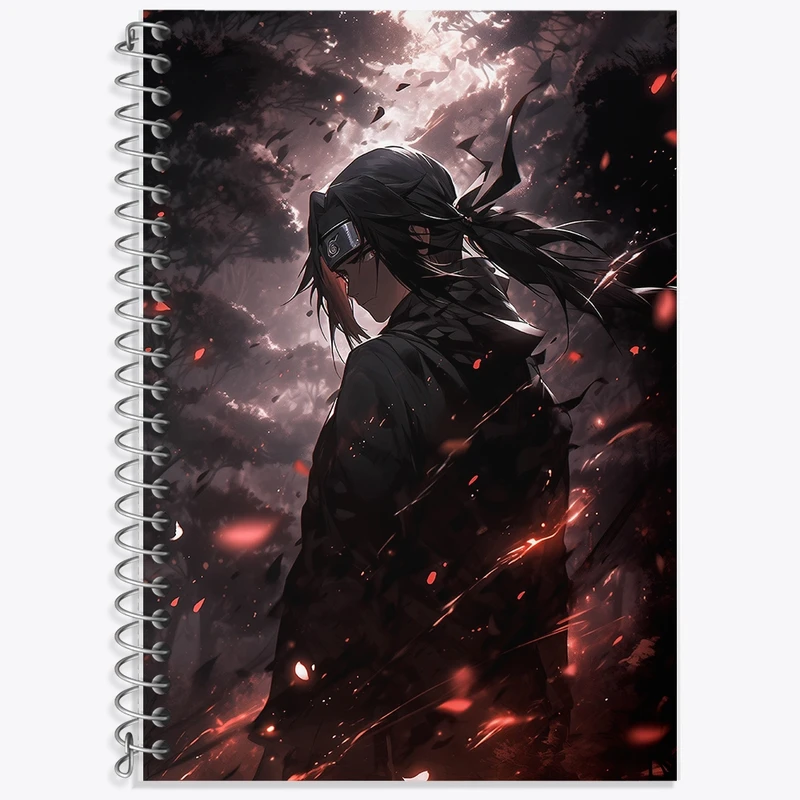 دفتر زبان 50 برگ خندالو مدل دو خط طرح انیمه ناروتو (Naruto) کد F2860