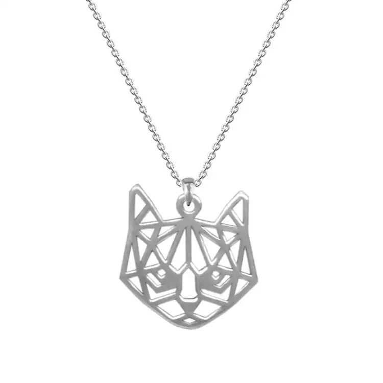 گردنبند طلا 18 عیار زنانه ژابیز مدل اوریگامی پلنگ h178