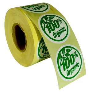 برچسب طرح محصول ارگانیک 100% کد OR01 بسته 500 عددی 