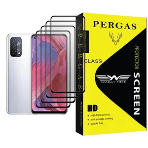 Waily Nice Pergas Glass MIX004 Screen Protector For Oppo A74 5G Pack Of 4