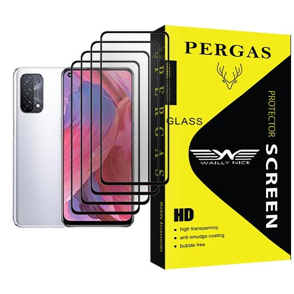 محافظ صفحه نمایش وایلی نایس مدل Pergas Glass MIX004 مناسب برای گوشی موبایل اوپو A74 5G بسته چهار عددی