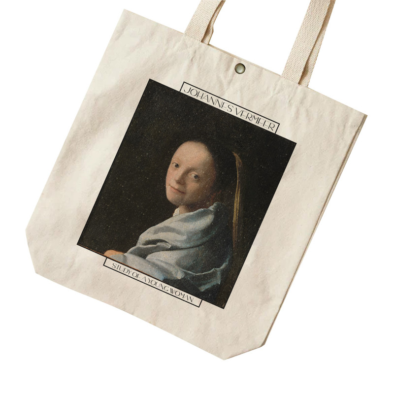 ساک خرید ترمه طراحان ایده مدل یک زن جوان از ورمر کد art0576 - L