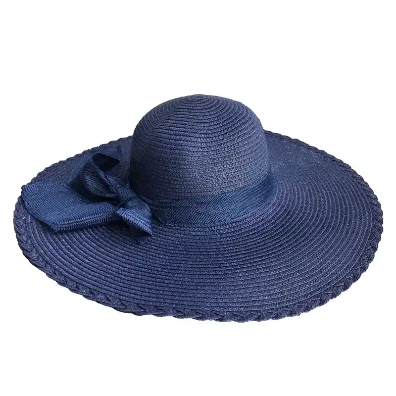 کلاه حصیری زنانه مدل پاپیون دار ZH143