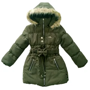 کاپشن دخترانه کد MC-355 رنگ سبز یشمی