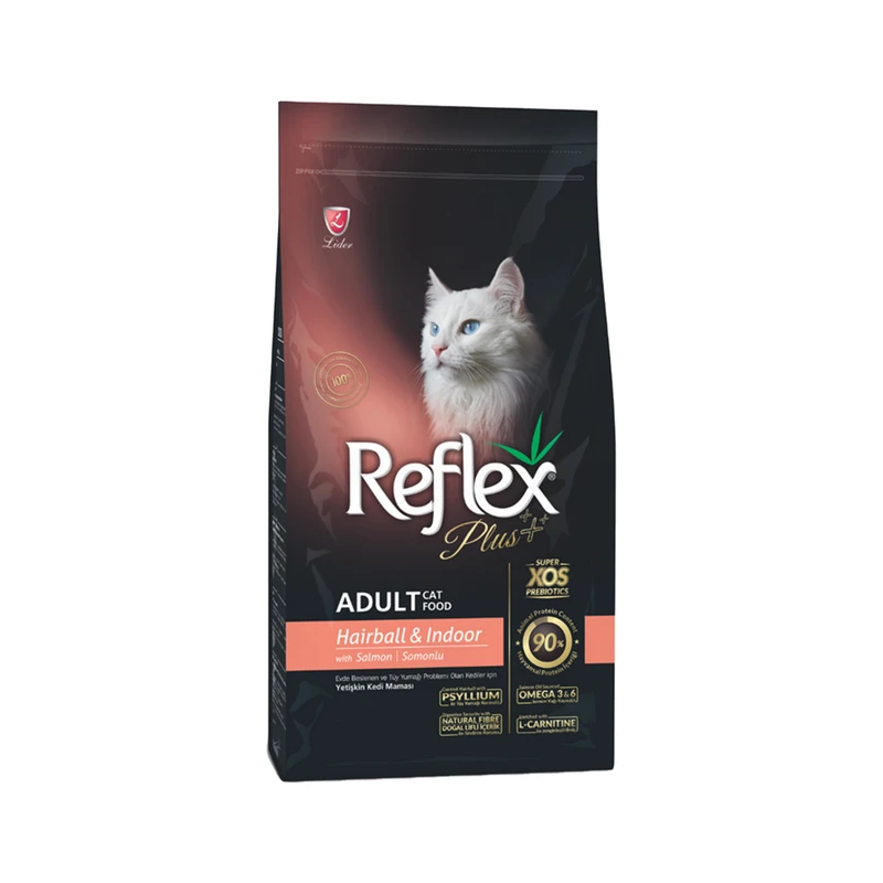 غذای خشک گربه رفلکس مدل ایندور هیربال وزن 1 کیلوگرم