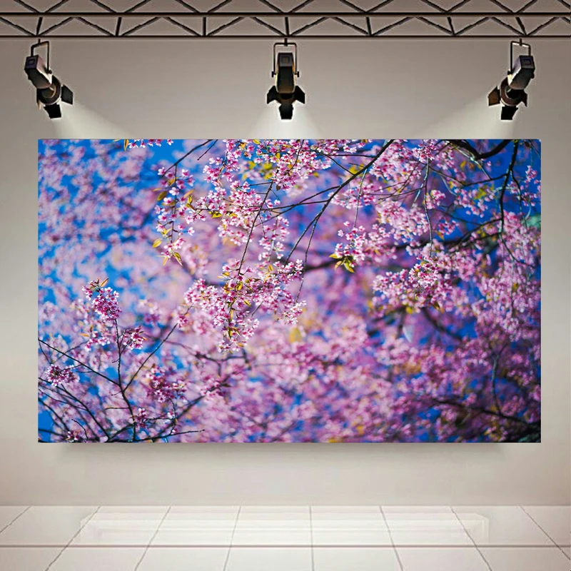تابلو بوم طرح شکوفه گل های ژاپنی مدل Sakura کد AR2781