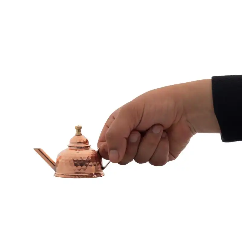 قوری زعفران مسی کد 02