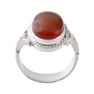 انگشتر نقره مردانه بازرگانی میلادی مدل عقیق یمنی پشت حرز دار سیم تابیده کد AM_2695