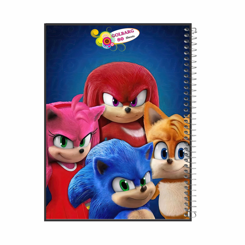 دفتر مشق 80 برگ گلبرگ طرح پسرانه سونی کد 944