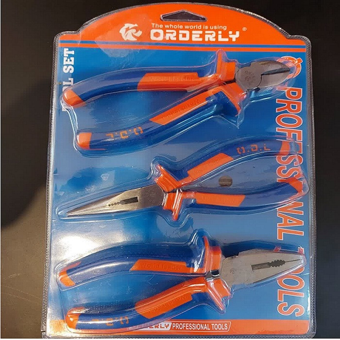 انبر دست و انبر سیم چین و انبر دم باریک اوردی لی  مدل ماهر 110 مجموعه 3 عددی