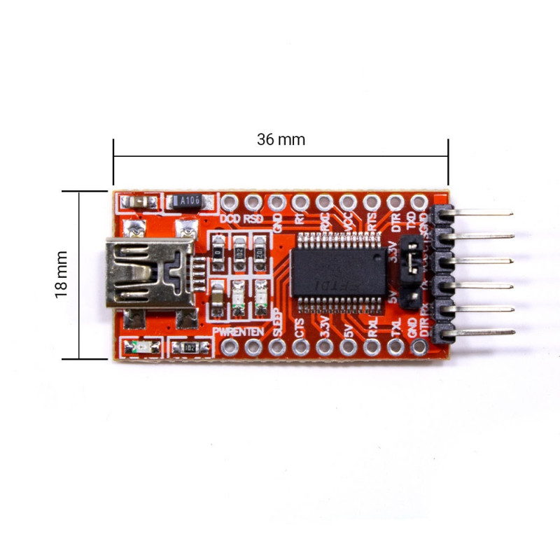 ماژول مبدل USB به سریال مدل FT232RL