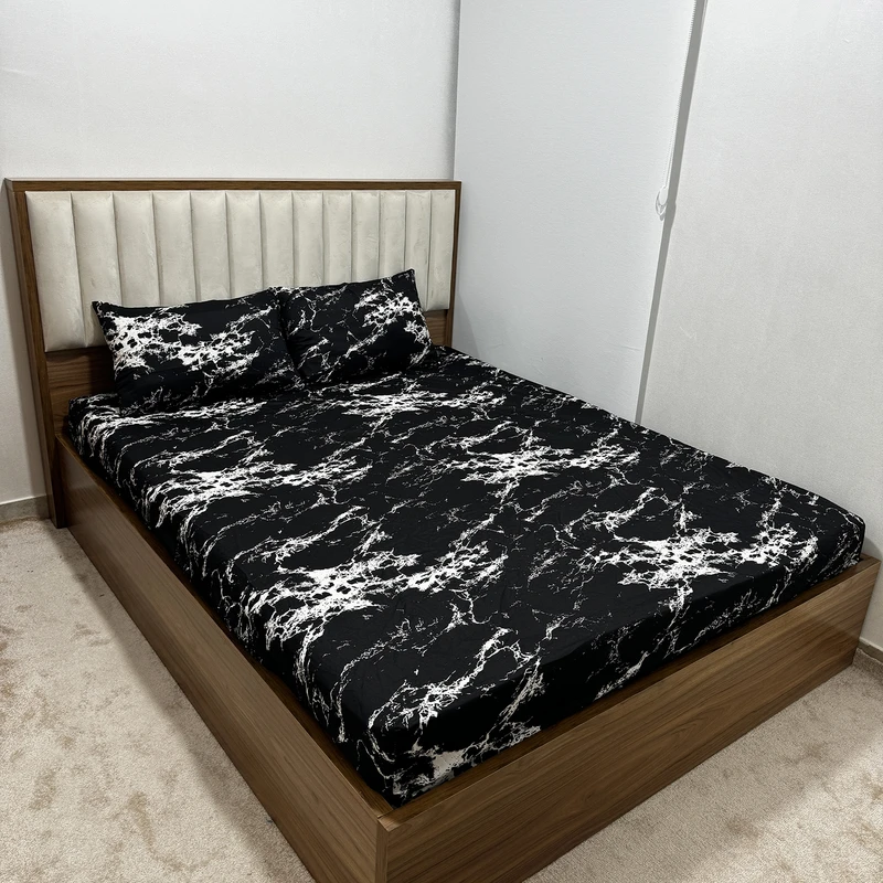 سرویس ملحفه ناتوسا مدل ابر و بادی کد 160 دو نفره سه تکه