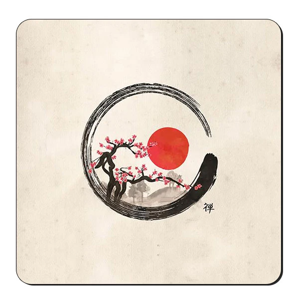 زیر لیوانی طرح نقاشی ژاپنی کد nzl352