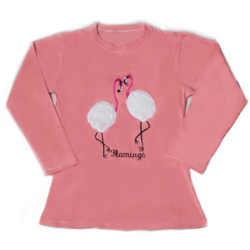 ست تی شرت و شلوار دخترانه مدل فلامینگو