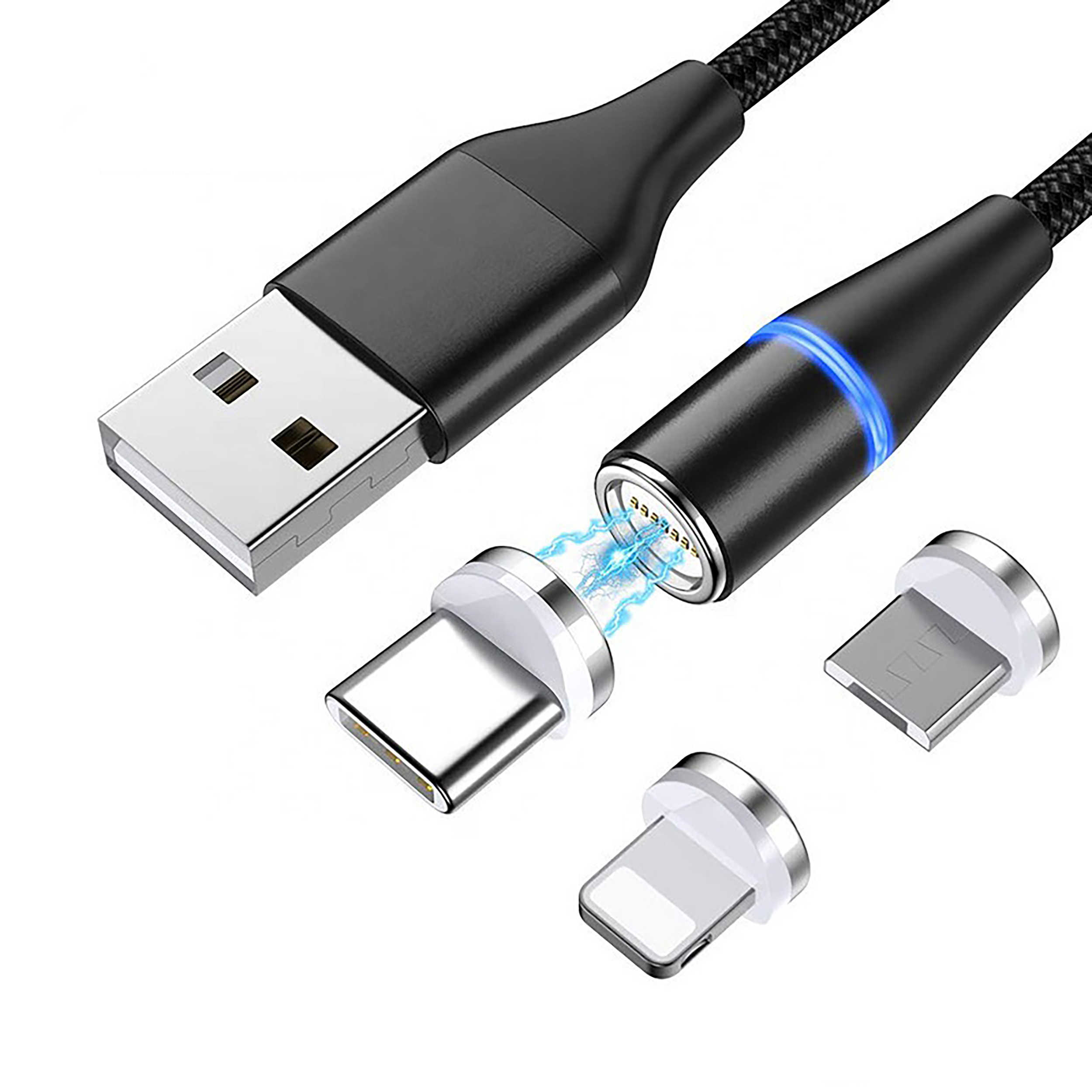 نقد و بررسی کابل تبدیل مغناطیسی USB به MicroUSB / USB-C / لایتنینگ مدل A101 طول 1 متر توسط خریداران