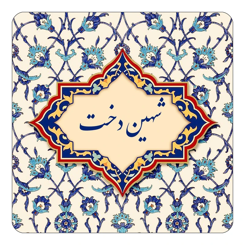 مگنت کاکتی طرح اسم شهین دخت مدل اسلیمی کد mn85757